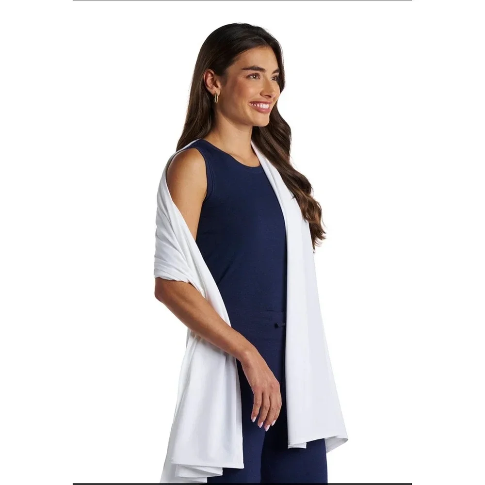 Coolibar Womens Bhakti Shawl Sun Protection UPF 50+ White 84